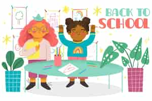 Free vector back to school wallpaper