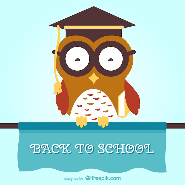 Back to school wise owl