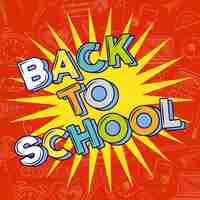 Free vector back to schoolvector illustration, pop art style