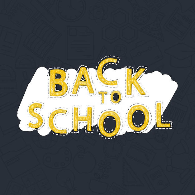 Бесплатное векторное изображение Вектор элемента дизайна back to school