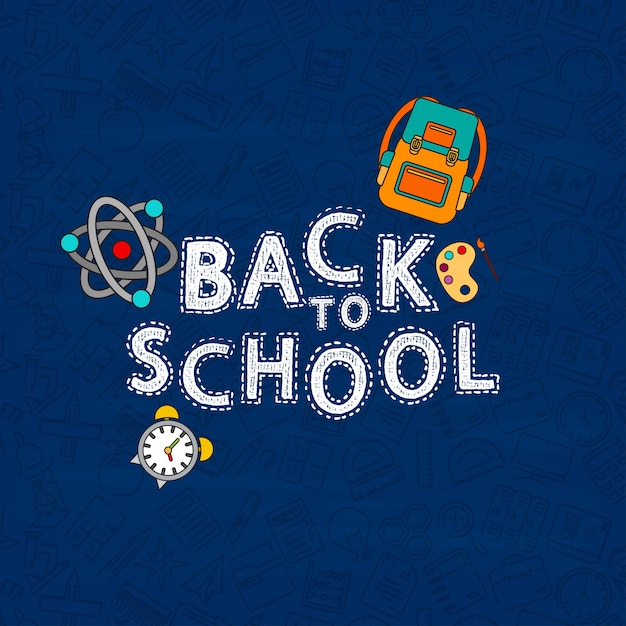 Бесплатное векторное изображение Вектор элемента дизайна back to school