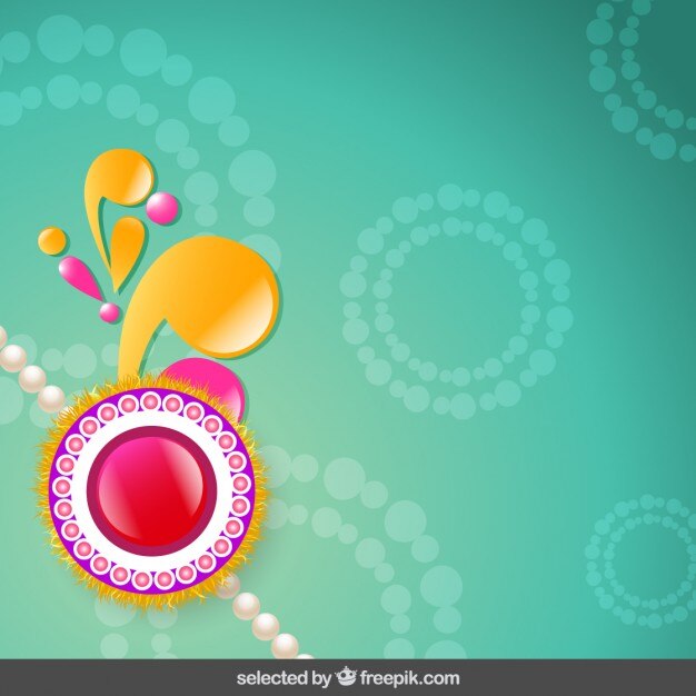 मुफ़्त वेक्टर backdrop with rakhi jewelry