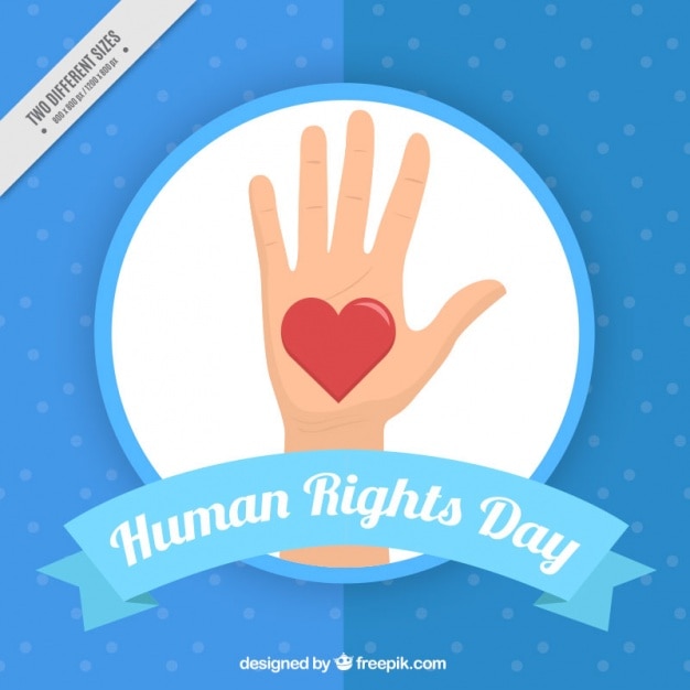 Free vector background about human rights, blue color