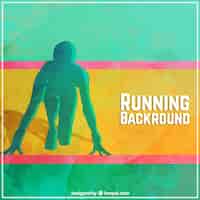 Free vector background about running