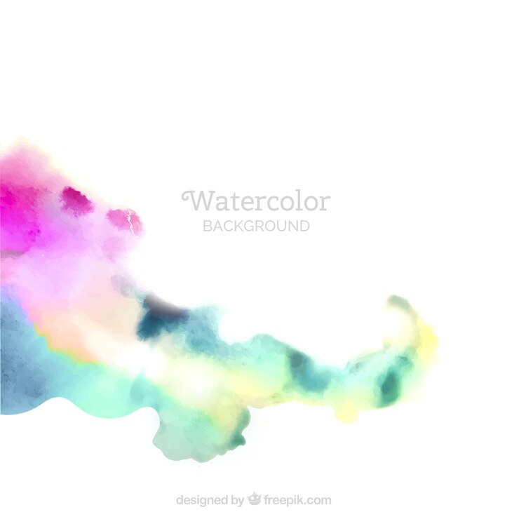 Free Vector background of abstract colorful shape in watercolor style