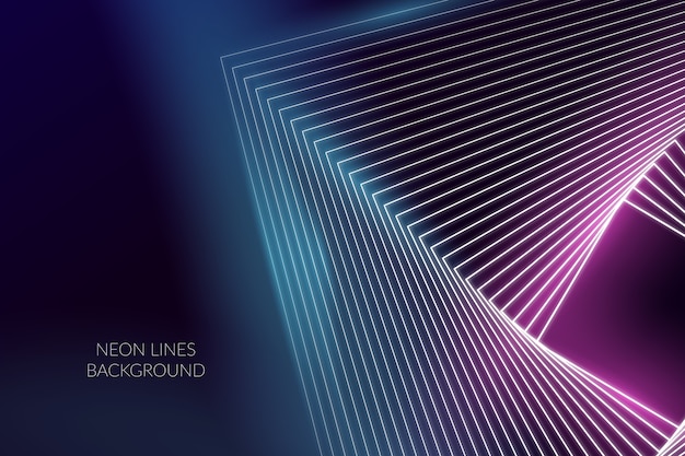 Background abstract neon lines