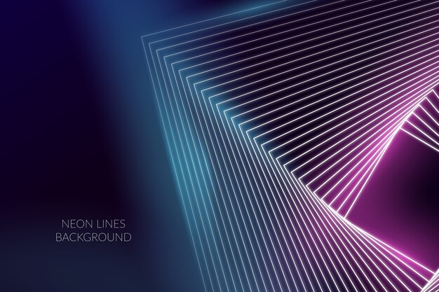 Background abstract neon lines