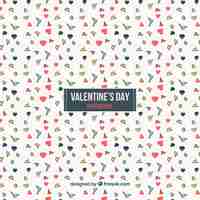 Free vector background of abstract valentine shapes