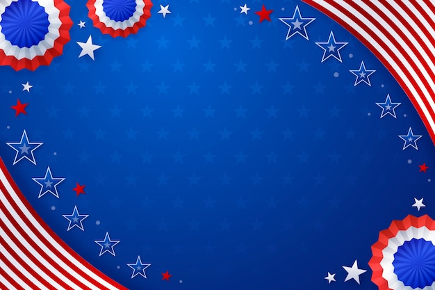 Free vector background for american 4th of july celebration