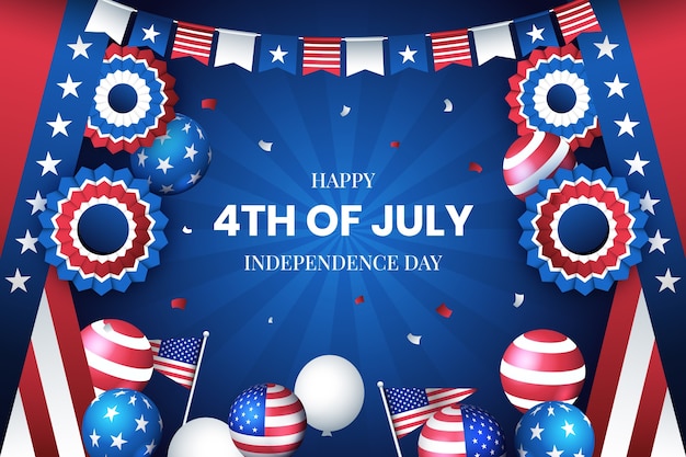 Free vector background for american 4th of july celebration