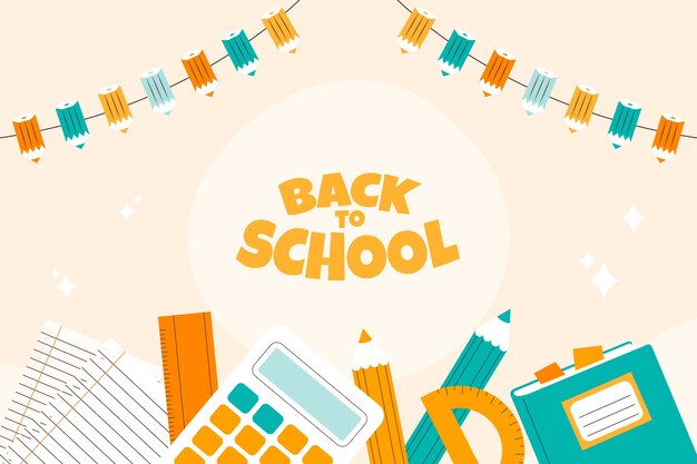 Free Vector background for back to school season celebration