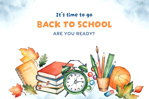 Free vector background for back to school season