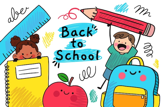 Free vector background for back to school season