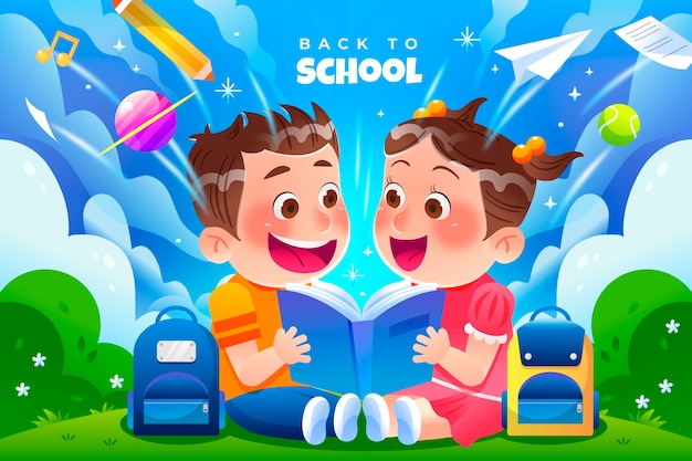 Free vector background for back to school season