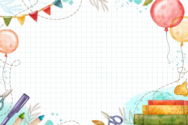 Free vector background for back to school season