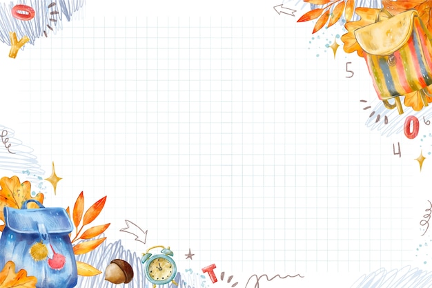 Free Vector background for back to school season