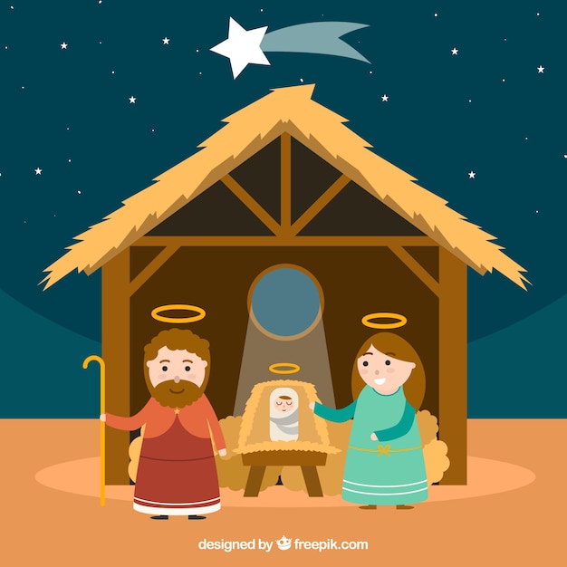 Background of beautiful nativity scene