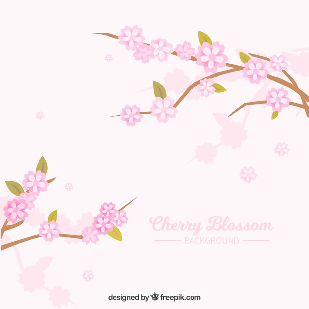 Background of branches with flowers