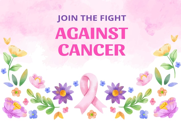 Free vector background for breast cancer awareness month