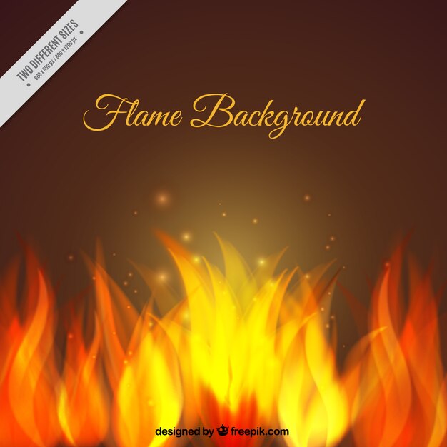 Background of bright flames