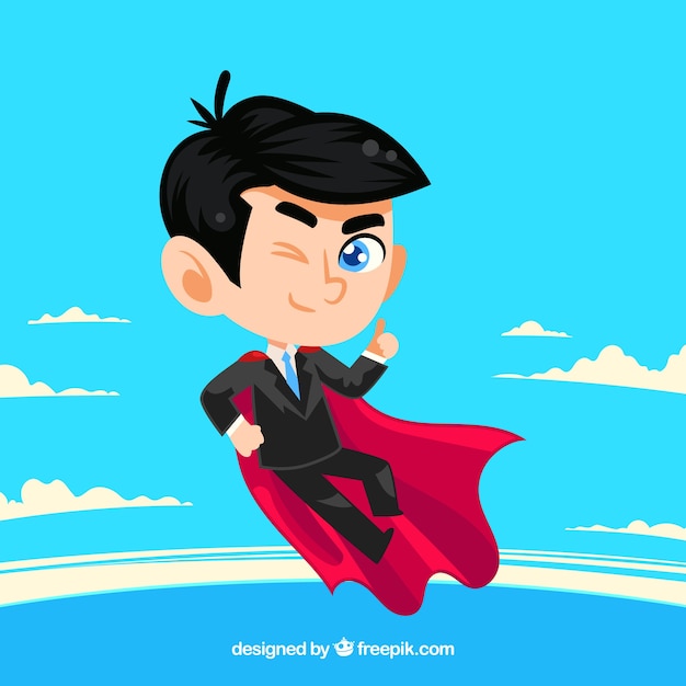 Background of businessman with cape