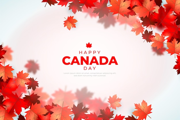 Free vector background for canada day celebration