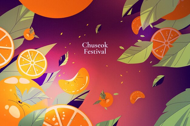 Free vector background for chuseok festival celebration