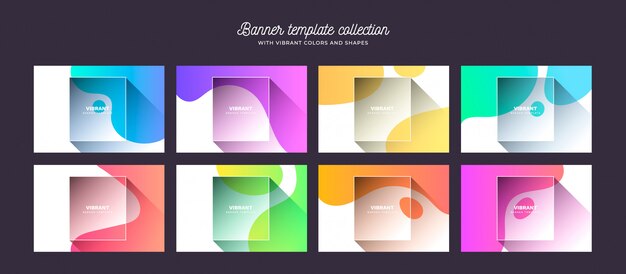 Background collection with vibrant colors and shapes