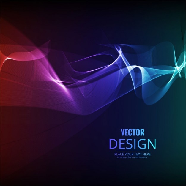 Free vector background of colored shiny wave