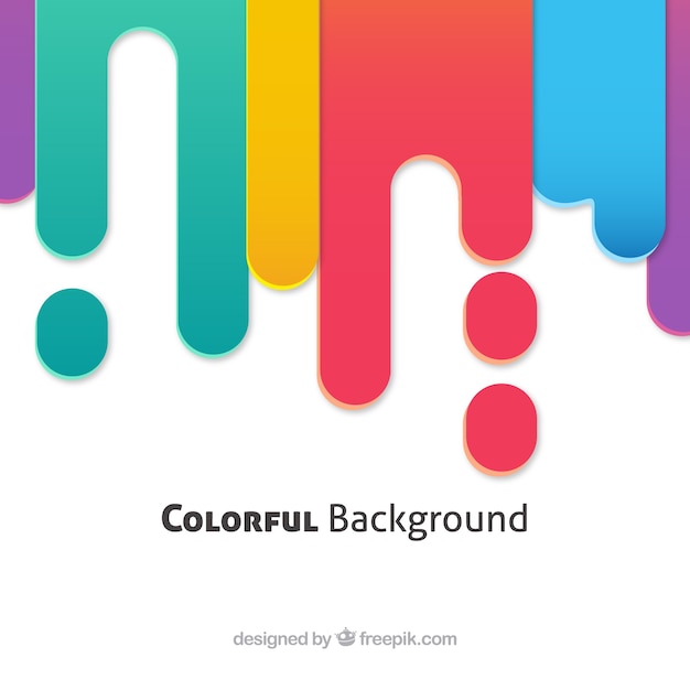 Free vector background of colorful abstract shapes in flat design