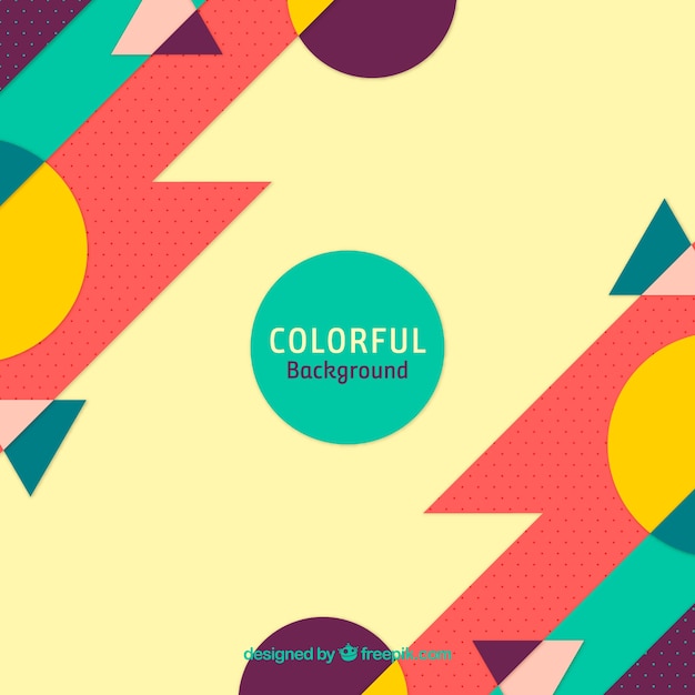 Background of colorful abstract shapes