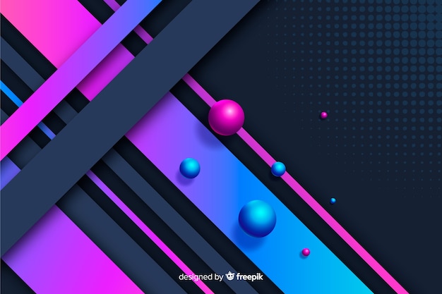 Background colorful gradient geometric models