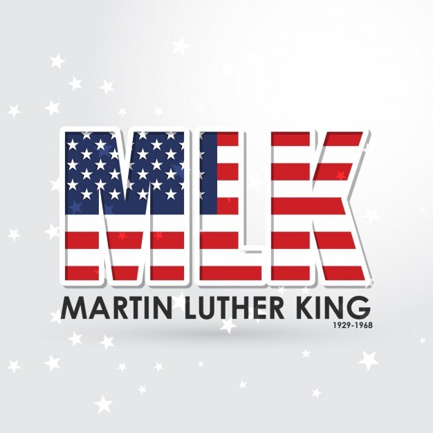 MLK Мартин Лютер Кинг Текст звездный фон