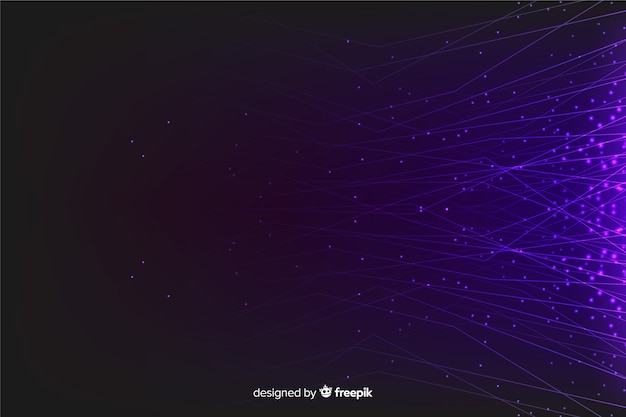 Бесплатное векторное изображение Концепция фона с технологией частиц
