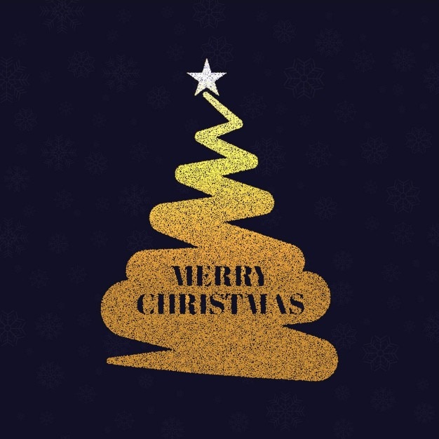 Background of creative christmas tree with golden glitter