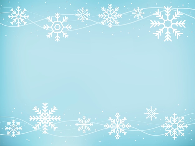 Free vector background of cute snowflakes
