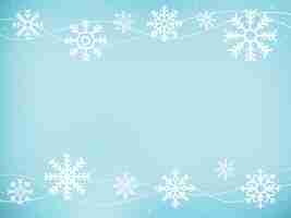 Free vector background of cute snowflakes