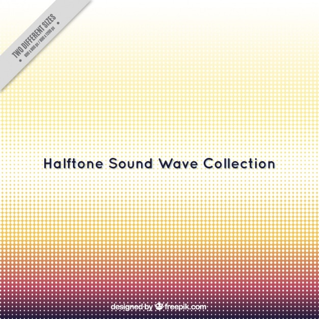 Free vector background of decorative halftone sound wave