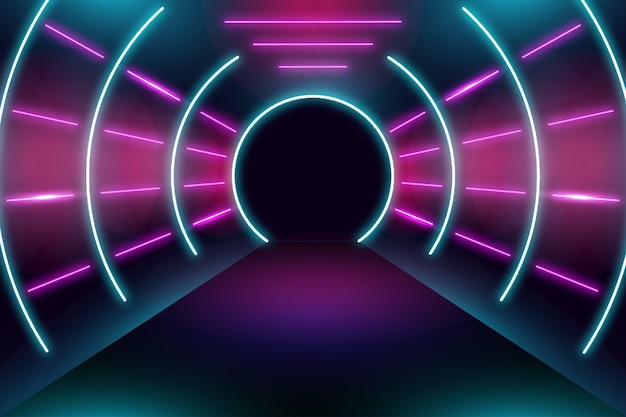 Background design neon lights