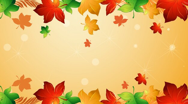 Background design template with falling leaves