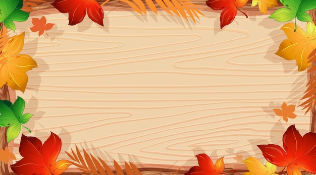 Free vector background design template with orange leaves