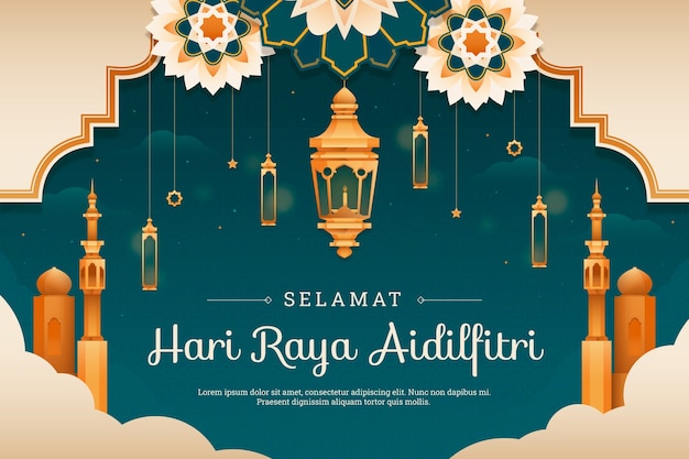 Background for eid al-fitr islamic celebration