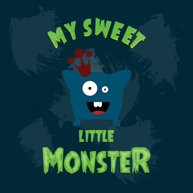 Free vector background of enjoyable cartoon monster