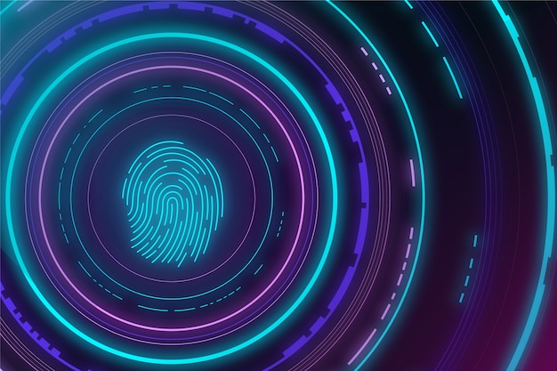 Background fingerprint neon