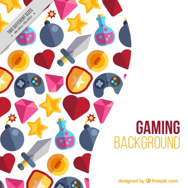 मुफ़्त वेक्टर background of flat videogame elements