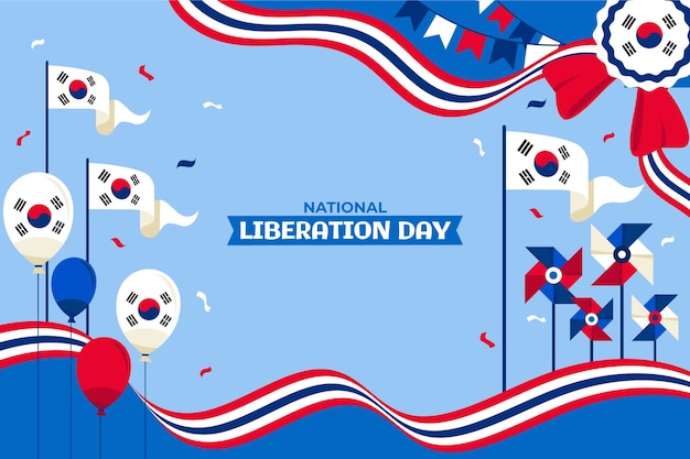 무료 벡터 광복절 경축의 배경