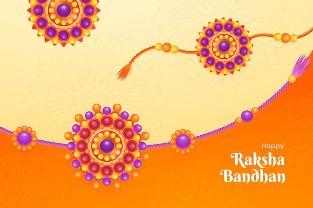 Бесплатное векторное изображение Фон празднования фестиваля ракша-бандан