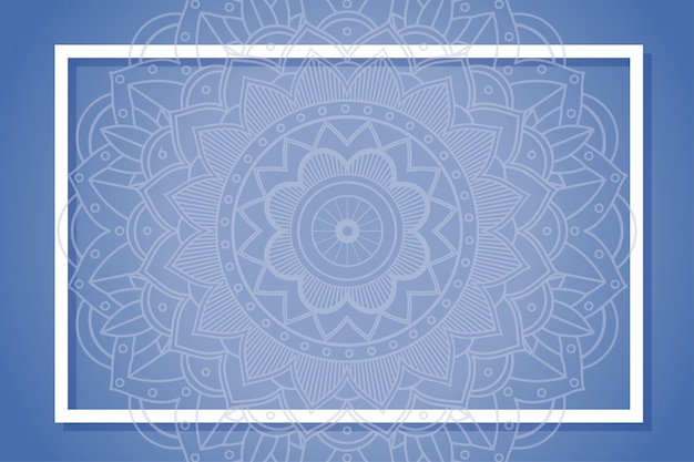 Free vector background frame with mandala designs