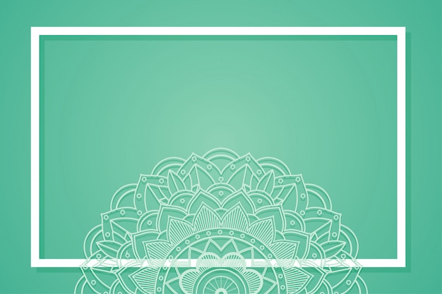 Free vector background frame with mandala designs