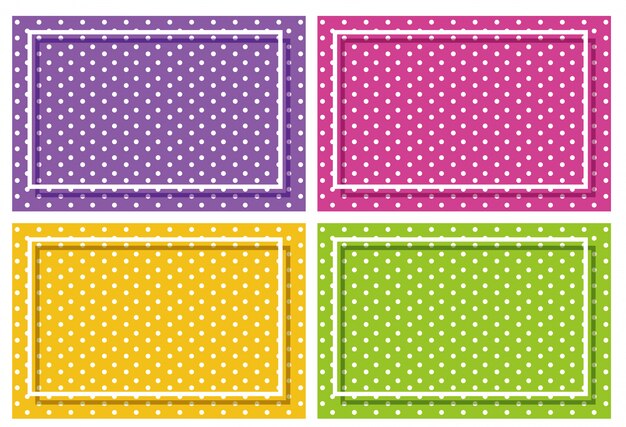 Background frame with polka dot design